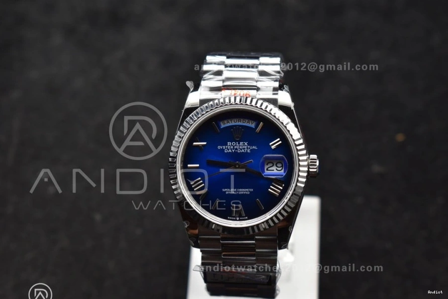 on Bracelet Weight) Roman vr3255 QF V5 Dial Best Faded Steel (Gain President 36 SS 904L Blue Edition DayDate 0213